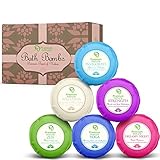 Bath Bombs Gift Set - 6 Organic Essential Oil Handmade Spa Fizzies Bath Bomb, With Cocoa & Shea Butter, Relieves pain & Moisturizes Dry Skin Premium Nature