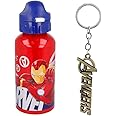 STORLINE Avengers Comic Heroes Aluminium Sports Bottle 500ml - Holiday, Back to School Water Drinking Kids Lunch Children Includes Avengers Keyring
