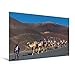 Produktbild Calvendo Premium Textil-Leinwand 120 cm x 80 cm quer, Touristenkarawane im Timanfaya-Nationalpark | Wandbild, Bild auf Keilrahmen, Fertigbild auf echter Leinwand, Leinwanddruck: Lanzarote Orte Orte
