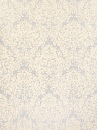 Designer Nonwoven Wallpaper Sample - Exquisite Elegance (Silver/Dark Cream)