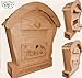 Produktbild HBK-RD-NATUR Briefkasten, Holzbriefkasten mit Holz - Deko aus Holz No 1 HOLZ NATUR HELL ideal für Holzhäuser Fertighäuser und Eingänge Briefkästen Postkasten Runddach