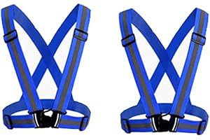 HYCOPROT Gilet di Sicurezza Riflettente per Adulti/Bambini, Giacca da Lavoro Regolabile ad Alta visibilità, Gilet, Attrezzatura Sportiva ad Alta visibilità