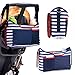 Produktbild haichen Marineblau Streifen Buggy Kinderwagen Buggy Organizer Aufbewahrungstasche mit 1 abnehmbarer Baby Windel Wickelunterlage groß Organizer für Handy, Windeln, Spielzeug und Zubehör
