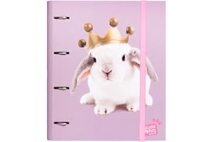 GRUPO ERIK Carpeta 4 anillas troquelada premium Studio Pets Rabbits 2019