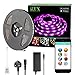 Price comparison product image iLUX Bluetooth RGBW LED Smart Strip Light Kit, 5M 300 LEDs, Dimmable, Colour Changing, LED Tape for Home Party Christmas Decoration, 12V 3A Power Adapter Included