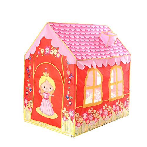 LITIAN Tienda para niños casa de diversión Tipo casa de Juego Princesa casa Tulle Castillo Bola Piscina Nido Glamour Rojo