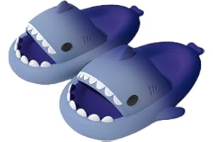 Puimentiua Zapatillas Sharky Chanclas, Zapatillas Ducha Tiburón Dibujos Animados Lindos Para Mujeres Hombres, Zapatillas Ultrasuaves Para Exteriores Interiores