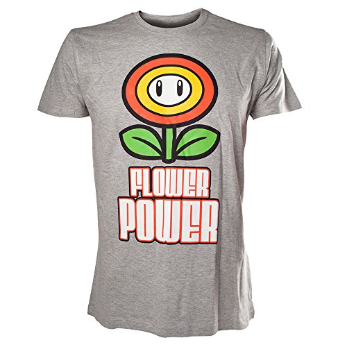 Preisvergleich Produktbild Nintendo T-Shirt -XL- Flower Power, grau
