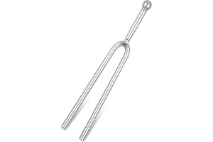 GTZIQA Tuning Fork A 440hz, Metal Stainless Steel Guitar Violin Tuning Forks Tuner Tool Accurate Pitch Pipe for Mandolin Piano Musical Instruments, Silver Tone Generator for Beginners Professionals