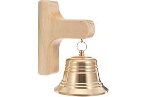 SHINEOFI Magnetische Türglocke aus Buchenholz mit Kupfer Glocke Kreative Ladenglocke für Türöffnung Stilvolle Windspiel Türglocke für Geschäft Büro Restaurant und Hauseingang
