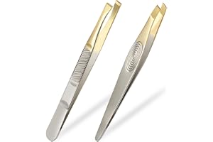 Sularpek pincett, 2 st ögonbrynspincett set, rostfritt stål vinklad pincett, ansiktshårborttagare för kvinnor och män