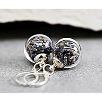 925 Sterling Silber Echte Lavendel Ohrringe