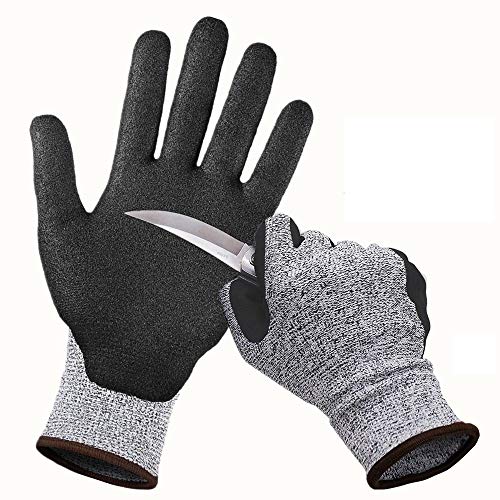 Preisvergleich Produktbild CCBETTER Schnittfest Handschuhe Level 5 Schutz Küche Handschuh Sicherheitshandschuhe Arbeitshandschuhe für Schneiden (XXL, Grau)