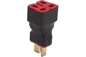 Keenso Adattatore Parallelo T Plug, Wireless 1 Femmina a 2 Maschio Connettore Parallelo T Plug Adattatore Cavo Parallelo Wireless Connettore Maschio a Femmina per Batteria RC Lipo Accessori per Auto