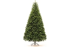 eveXmas Sztuczna choinka Forest Beauty 155 cm, klasyczna, zielona, 653 gałązki, 100% czubki PE, łącznie z metalowym stojakiem