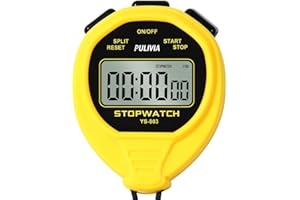 PULIVIA Sport Stoppuhr Timer Einfache Stoppuhr mit IP65 Wasserdicht, Keine Uhr, Kein Kalender, kein Alarm, Einfach zu Bedienende Stoppuhr für Trainer Beim Laufen Schwimmen Sporttraining