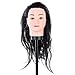 Anself Synthetic Head Hairdressing Training Practice Head Long Hair Black Dummy Model Mannequin Cut with Clamp