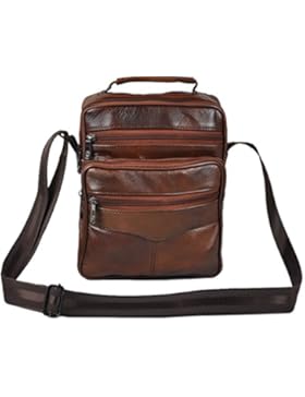 Echtleder Umhängetasche Aktenkoffer Reise Business Crossbody Messenger Tasche
