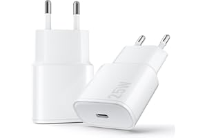 TYW Chargeur USB C, 2 Pack 25W Prise USB C Rapide Secteur Mural Alimentation Adaptateur pour iPhone 17 16 15 14 13 12 11 Pro Max XR XS Tablette