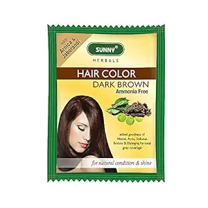 Sunny Health & Fitness Dark Brown Hair Color - Pack of 4 X (20 g)