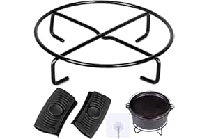 TOTONY Dutch Oven Untersetzer Dutch Oven Zubehör, Untersetzer Dutch Oven Ständer, Topfständer, Untergestell für Dutch, Feuertopf Standfläche für BBQ, Camping