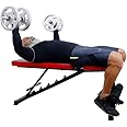 IBS 3 IN 1 Adjustable Incline, Decline, and Flat Bench- Weight Strength Training, Sit Up Abs Fitness Bench for Full Body Workout Home Gym, Black & Red, 150 kg Limit