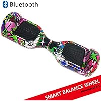 Dragon Hoverboard con ruote da 6,5" Monopattino Elettrico Autobilanciato Self Blance Scooter Skateboard elettrico Smart Self Balance Board colore disegno (Graffiti)