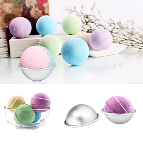 IZOKEE Bath Bomb Molds DIY Seifenform Seifengießen Gießformen Badebomben Metall Badebombe formen mit 3 Größen 6 Sets 12 Stücke für Handwerk - 2