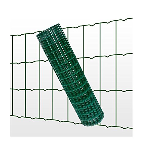 Schweißgitter, Schweißgitterzaun, Gartenzaun Grün, Wildzaun, Maschendrahtzaun, Gitterzaun. 25 m Rolle, Drahtstärke: 2,2 / 2,2 mm, Maschenweite: 50 x 50 mm (25 Meter Länge x 1200 mm Höhe) - 2