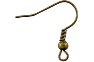 La Boutique de Karine - Juego de 60 ganchos de metal para pendientes (18 mm), color bronce