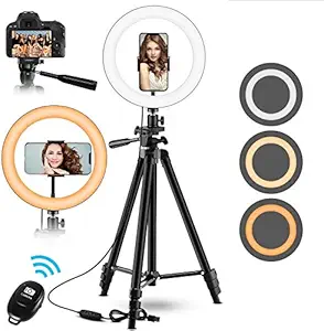 GASLIKE Ring Light with Stand for Phone and Camera