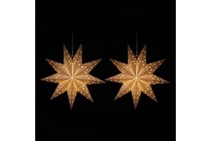 BESPORTBLE Star Lampshade Hollow Three-Dimensional Paper Lanterns for Home Holiday Party Ceiling Hanging Decorations 2 Pieces