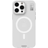 Youngkit iPhone 15 Pro Max Uyumlu Kılıf Magsafe Şarj &Ouml;zellik Standlı YoungKit Hermit Bracket Seri Kapak Beyaz