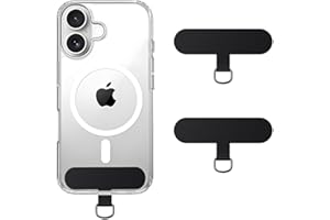 Anfire Handykette Halterung 2 Stück,Ultradünn Haltbarer Handykette Universal Pads[Ohne Klebstoff],Multifunktional Handy Lanyard Patches Universale Telefon Patch für alle Standard Handyhülle(Schwarz)