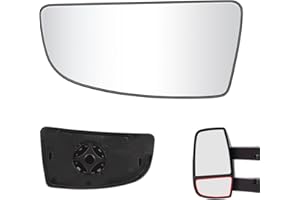 SENZEAL Lower Wing Mirror Glass Left Passenger Side for Ford Transit MK8 2014-2022 with Backing Plate 1855103 BK3117C718AB (Left)