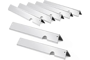 Criditpid 66033 Flavorizer Bars für Weber Genesis II E-410 S-410 E-415 E-435 S-435, Genesis II LX E-440, Genesis II/LX 400 Series, 17 Zoll Edelstahl Flavor Bars Grillteile für Weber 66797, 7 Stück