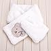 Moolecole Cute Kids Scarf Children Baby Girls Boys Coral Fleece Scarves Neckchief Muffler Soft Scarf White Bear