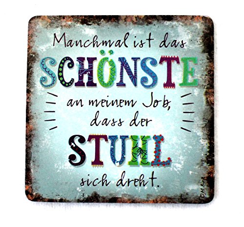 4er Set Magnete mit Sprüchen 65 x 65 mm Kunststoff (Variante B) - 3