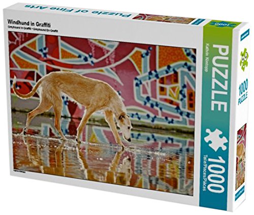 Windhund in Graffiti 1000 Teile Puzzle quer (CALVENDO Tiere)