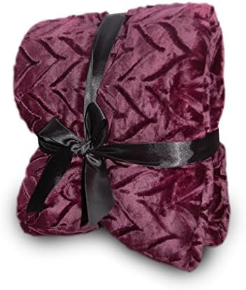 Primrose Touch Luxury Faux Fur Throw, Aubergine Deep Purple - 150 x 200 cm Large Sofa or Bed Blanket