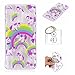 Produktbild Hülle Galaxy A5 2018/A8 2018 Hülle, Samsung Galaxy A5 2018/A8 2018 Hülle TPU Case Schutzhülle Silikon Case,Niedliche Cartoon Malerei Durchsichtige Rückschale und TPU Bumper Handy Tasche Case Cover Etui für Samsung Galaxy A5 2018/A8 2018 + Schlüsselanhänger (I) (1)