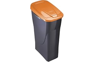 M HOME BY MAZZEI MONDEX M Home Seau 15 L EcoBin avec Couvercle 20 x 31 x 42 cm, Gris/Orange, Moyen