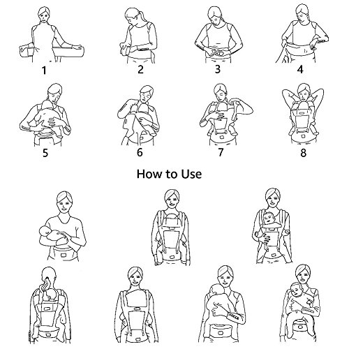 Stone TH Baby und Kindertrage die leichte Bauch und Hüfttrage - 7