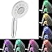 Produktbild Wokee LED Duschkopf,7 Farbwechsel Temperaturanzeige,Multi Colour Flashing LED für Spa Duschen,Badezimmer Waschraum Hause