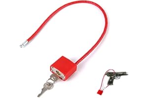 HOMY STORE Homy Cadenas pour Armes, Cadenas pour Arme à feu, Keyed Alike Trigger Gun Lock, Serrure de Pistolet de câble, Serrure de Porte de sécurité de Serrure de Baggage