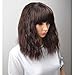 BERON® 14" Women's Short Curly Bobo Wig with Free Wig Cap (Dark Brown)
