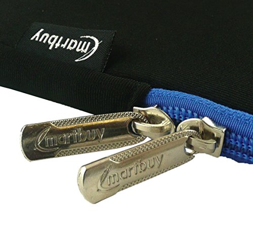 Emartbuy Medion Akoya E1239T 10.1 Zoll Laptop Laptop Schwarz / Blau Wasserdicht Neopren weicher Reißverschluss Kasten Abdeckung Sleeve With Blau Innere & Zip ( 10-11 Zoll Tablet / Netbook ) - 3
