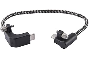 TILTA CB-USBC-30 90-Degree USB-C Cable connect SSD Compatible with BMPCC 4K 6K Cage Blackmagic Pocket Cinema Camera 4K Cage Rig (90-Degree USB-C Cable (30cm))