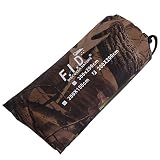 Diseño de camuflaje: este producto es diseño de camuflaje, que es un bonito efecto disfrazado, puede proteger el sol y la lluvia ofrece protección de larga duración, pantalla instantánea para construir un campamento o refugio de base de agua.