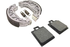 STREETPARTS 24 Bremsbeläge & Bremsbacken Satz Vorne Hinten passend für Piaggio NRG 50, Sfera 50 RST, Gilera Storm 50